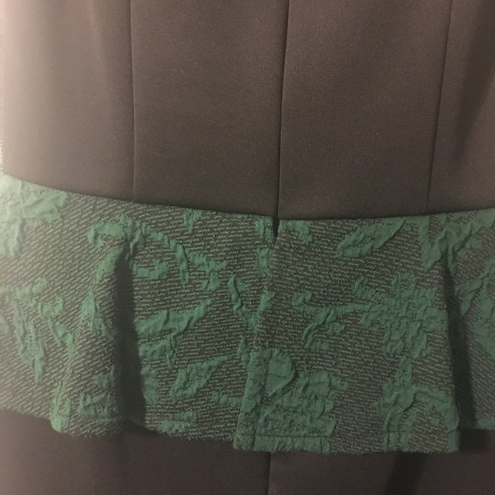 Peplum Rina Scimento Cocktail Dress Emerald Green